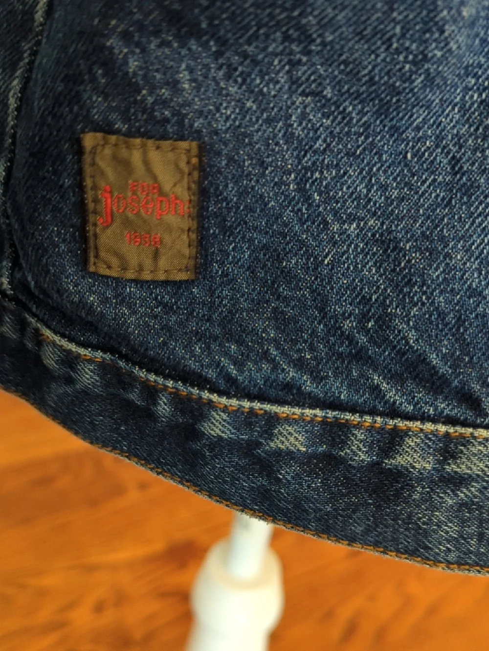 Y2K For Joseph Trucker Style Denim Jean classic Preppy Jacket Sz L